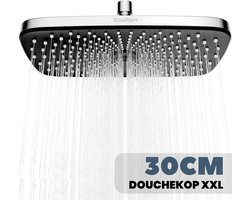 <p><strong>Ontdek de luxe van wellness in je eigen badkamer met de EcoRain Douchekop. Deze waterbesparende douchekop biedt een zachte, aangename waterstraal, perfect voor het creëren van een luxe spa-ervaring thuis. Bespaar tegelijkertijd op warm water en energie, dankzij de efficiënte werking van de EcoRain Douchekop.</strong></p> <h3>Specificaties</h3> <ul> <li>Waterbesparend & hoge waterdruk</li> <li>Unieke XL-techniek met zuurstofverrijking</li> <li>Jaarlijkse besparing van 136.510 liter water bij gemiddeld gezin</li> <li>Extra grote douchekop: 30 x 20 cm</li> </ul> <h3>Efficiënt en luxueus</h3>De EcoRain Douchekop is niet alleen waterbesparend, maar biedt ook een hoge waterdruk voor een krachtige douche-ervaring. Dankzij de zuurstofverrijking van het water, geniet je van een gezondere huid en een verkwikkende douche. <p></p> <h3>Ultieme douchebeleving met XL douchekop</h3>De extra grote afmeting van de douchekop zorgt voor een regendouche effect, waarmee je hele lichaam wordt omhuld in warme waterstralen. Dit biedt een comfortabele en uitgebreide douche-ervaring, elke keer weer. <p></p> <h3>Makkelijk te installeren</h3>De EcoRain Douchekop is snel en eenvoudig te installeren zonder gereedschap, passend op 99% van de doucheslangen. Het moderne ontwerp en de hoogwaardige materialen garanderen jarenlang douchegenot. <p></p> <h3>Over EcoRain</h3>EcoRain staat voor luxe, verfrissing en ontspanning in de douche. Met hun assortiment aan innovatieve en waterbesparende douchekoppen, biedt EcoRain een superieure douche-ervaring die zowel hygiënisch als ontspannend is, tegen een betaalbare prijs. <p></p> <p><strong>Ben je klaar om opnieuw te genieten van jouw douche met EcoRain?</strong></p>