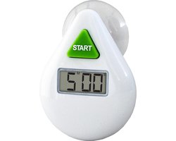 <p>   De EcoSavers LCD douchetimer / douchecoach 5 minuten is een handig hulpmiddel die u helpt uw douchetijd te reduceren waarmee u op een snelle en eenvoudige manier energie en daarmee geld bespaard.   </p><br /><br /><p>   Telt vanaf 5 minuten af en na het bereiken van deze 5 minuten gaat een beeper af.LCD display geeft resterende tijd aan.   </p><br /><p>   Deze douchetimer is spatwaterdicht voor gebruik in de douchecabine. Spoel de timer echter nooit af met de douchekop omdat dan water onder de druk van de douchestraal naar binnen kan dringen; dit kan de interne electronica beschadigen.<br /><br />Werkt op een LR1130/AG10 buttoncel (bijgesloten).    </p><br /><br /><h3>Kenmerken</h3><li>Hulpmiddel om korter te douchen</li><li>LCD geeft resterende douchetijd aan</li><li>Uitstekende prijs/kwaliteit verhouding</li><li><br />Let op: douchetimers met zuignappen moeten bevestigd worden op glas of een spiegel. Omdat tegels vaak niet 100% vlak zijn, kan een zuignap in veel gevallen op tegels en muren haar vacuumwerking verliezen.</li>