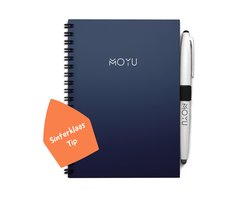 Feel a sense of calmness with this dark blue erasable notebook with a real pen-on-paper writing experience on pages made from 100% recyclable stone paper. <br />