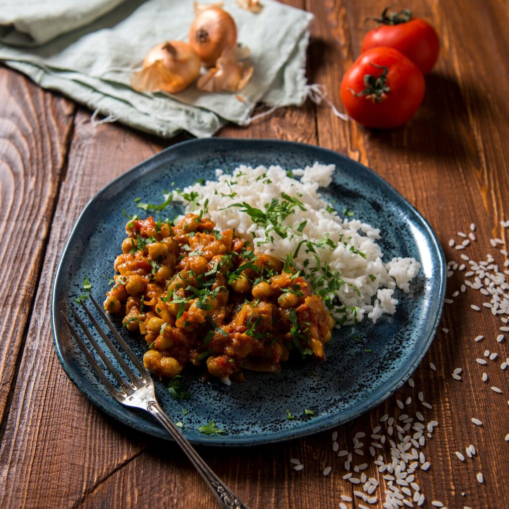 Slowcooker recept voor vegetarische curry met kikkererwten
