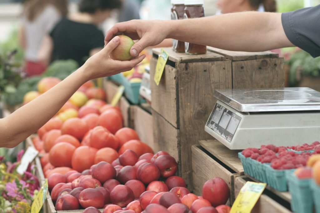 Fruit kopen op de lokale markt